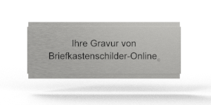Briefkastenschild Givel 80 x 25 Alu
