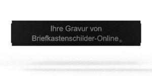 Briefkastenschild Givel / Buehler 85 x 13 Alu schwarz