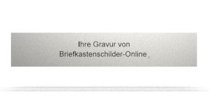 Briefkastenschild MarcMetal BL60 120 x 22 Kunststoff silber