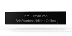 Klingelschild Sonnex 61 x 14 Alu schwarz poliert
